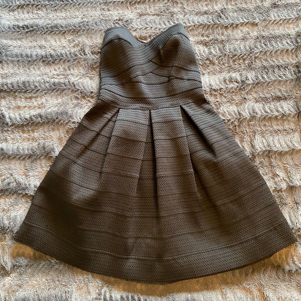 Express Strapless Pleated A-Line Dress, Size S